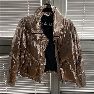 NWOT Foil Puffer Jacket XS